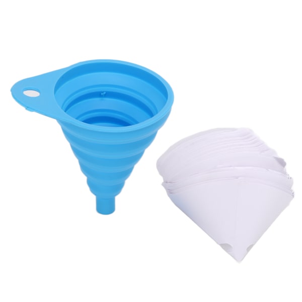 101 stk. sæt 150um Malingpapirfilter Silikon Tragt Foldbar Blød Ikke-giftig Nylon Mesh