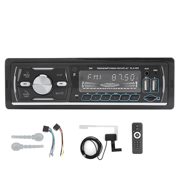 1Din auton MP3-soitin Stereo Audio Musiikki RDS DAB värikkäillä valoilla varustettu viihdejärjestelmä