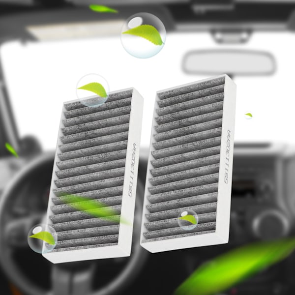 2 ST Bilkabine luftfilter 55111302AA, 68233626AA til Jeep Wrangler 3.6L 2.8 3.8 3.6 V6