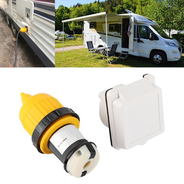 3kpl 30 AMP RV Virransyöttöpakkaus Kaapelin päätyliitin Kierrelukko US-pistoke vedenpitävällä kannella