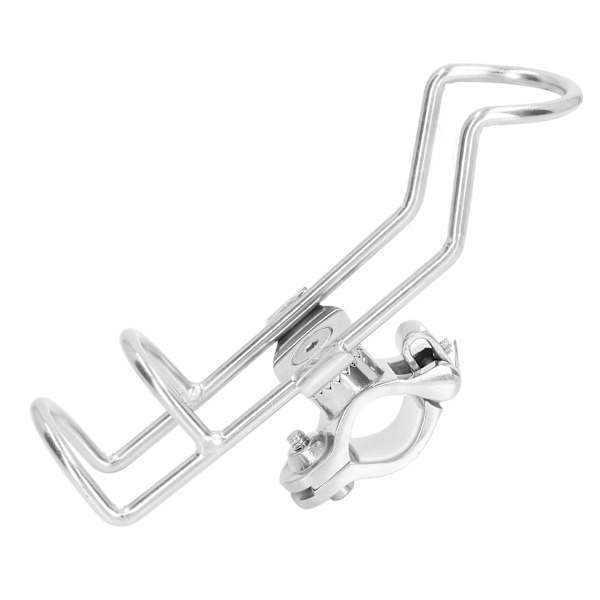 Skinnemontert klemme Justerbar fiskestangholder 360 graders rotasjon 304 rustfritt stål for 22,2 til 31,7 mm rør