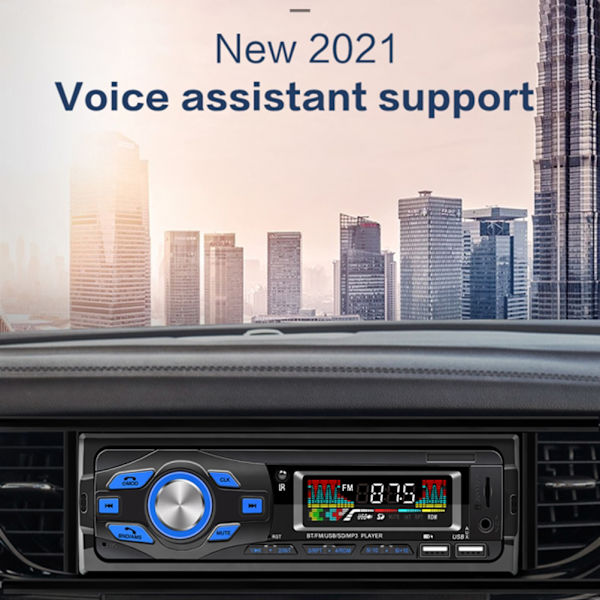 Autoradio Stereosoitin Bluetooth Handsfree Puhelut Auto Bluetooth MP3-soitin Tukee Ääniohjausta
