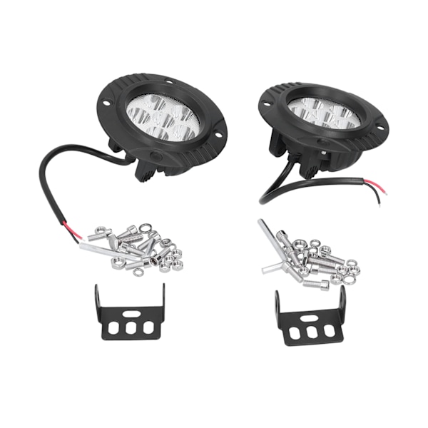 5 tommers rund frontlysknapp med integrert LED-lampe 6000K 6000LM høy lysstyrke IP67 vanntett