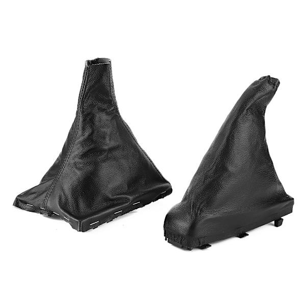 2st set växlings- och handbromsskydd Svart konstläderkåpa Damask Passar till OPEL ASTRA