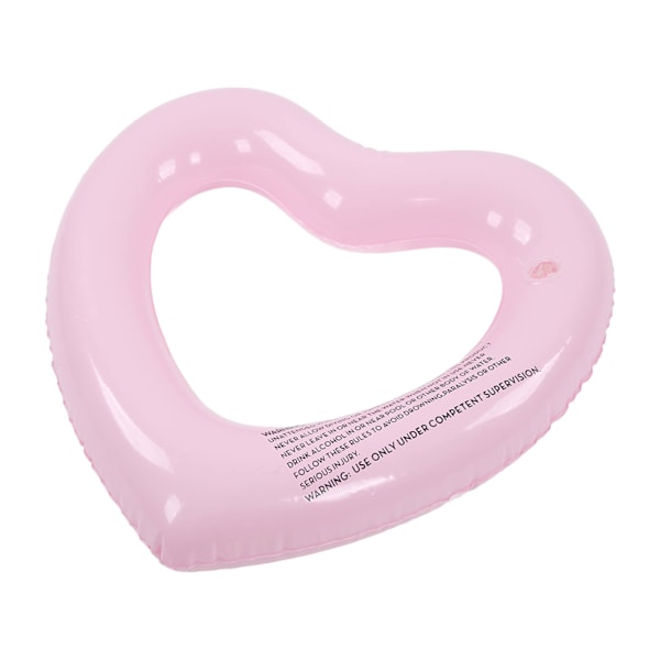 Oppblåsbar hjerteformet badebassengring - Tårebestandig PVC-materiale, 45 cm i diameter, perfekt for bassengfest og strand - Rosa