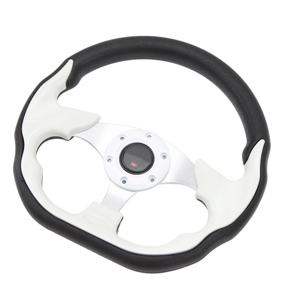 12,5 tums golfvagnsratt Universal 6-håls rattbyte för E‑Z‑GO TXT & RXV White