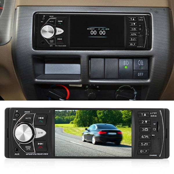 4,1 tuuman auton FM-stereo MP5 handsfree-soitin Bluetooth-mikrofonilla