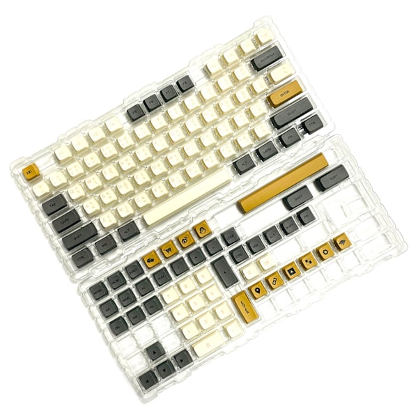 PBT-tangentbordsknappar med skimrande tema, XDA-höjd, termisk sublimering, 125 tangenter, mekaniskt tangentbord, thailändskt språk