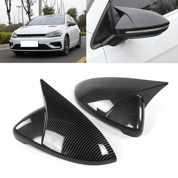 Ett par bakre sidospegelkåpor Hus Tilläggspassning för MK7 MK7.5 R 2013-2020 Carbon Fiber Style