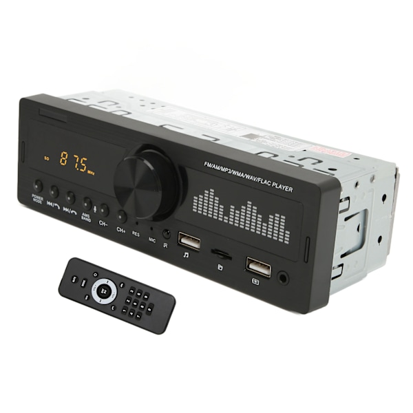 Kaksois-USB-auton stereokaiutin Bluetooth-käyttöinen handsfree FM 87,5 MHz - 108 MHz auton soitin tukee MP3 WMA WAV FLAC APE