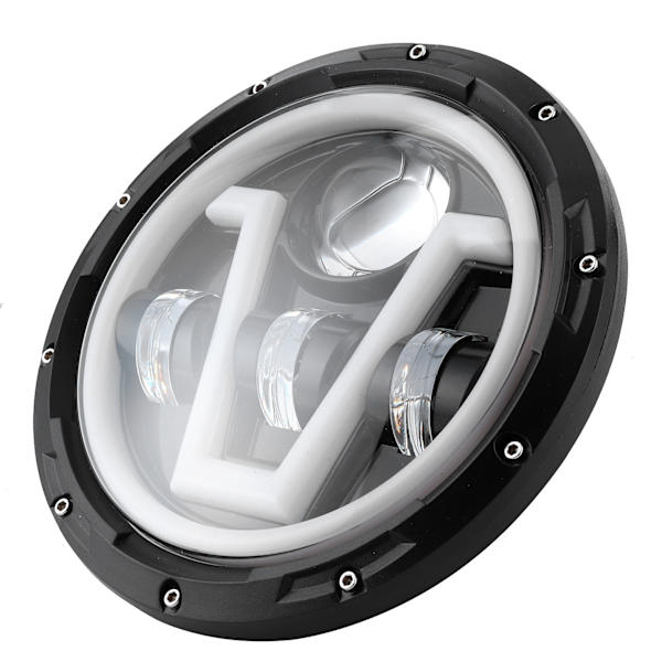 7-tums rund LED-strålkastare Vit Gult ljus IP67 Vattentät passform för Jeep Wrangler JK 07-18