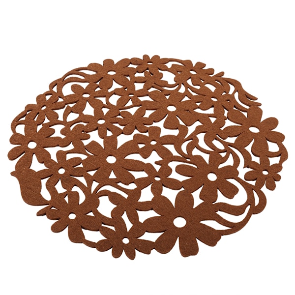 Brown Round Non-Woven Placemat - Set of 1