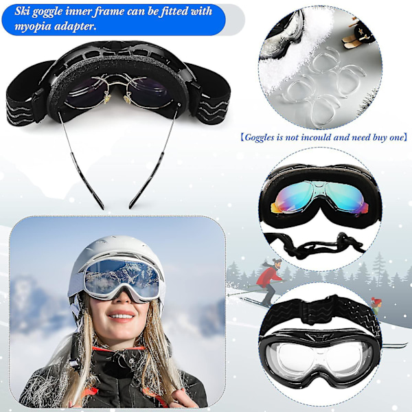 4-delt receptpligtig skibrille RX Plug-in optisk adapter Ski- og snowboardbriller Plug-in adapter Optisk plug-in