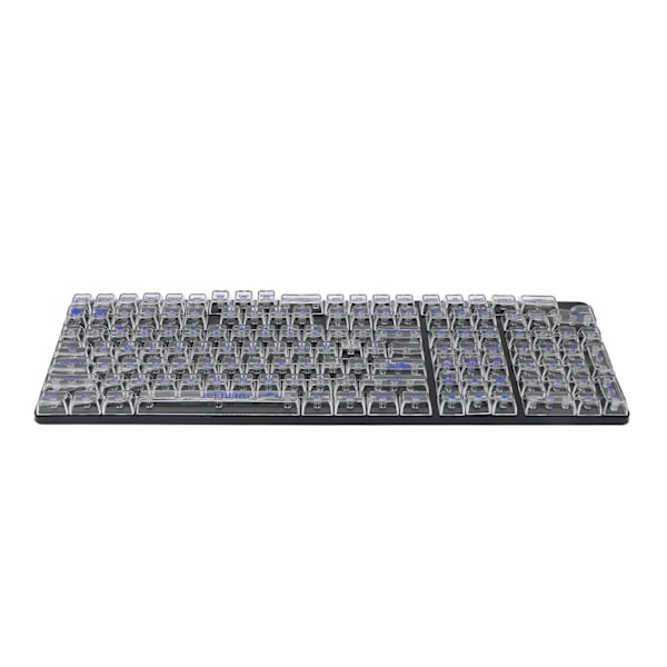 132 Taster for Mekanisk Tastatur CBSA Høyde Transparent Ergonomisk DIY Klare Taster Hvite Blå Bokstaver