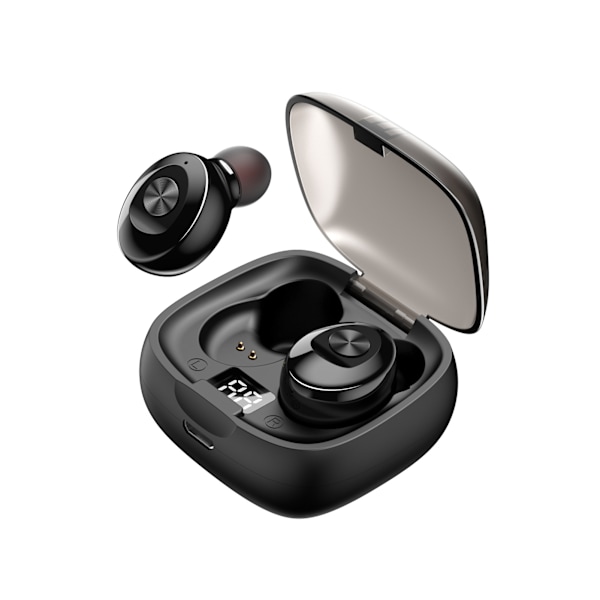 Bluetooth 5.0 -nappikuulokkeet digitaalisella näytöllä, melunvaimennuksella, stereo HiFi -äänellä ja langattomalla kaiuttimella urheiluun