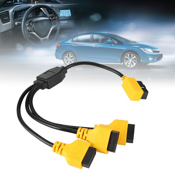 OBD2-kaapeli 1–3 muunninadapteri 50 cm OBD2-jatkojohto Y-linja J1962M - 3-J1962F jakaja