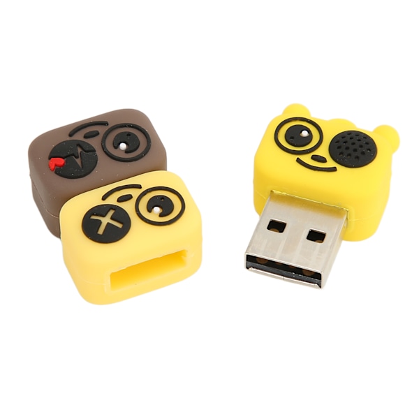 USB-muistitikku PVC-muovi, Piirretty Mehiläinen, USB 2.0, Nopea Liitäntä, Kannettava, Keltainen, 64 Gt