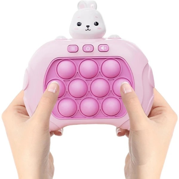 1 stk Unicorn Game Light Up Game Quick Push Fidget，13×12.5×6cm，Pink