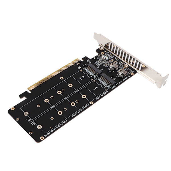 PCIE X16 til M.2 M KEY Udvidelseskort NVMEx4 SSD 2U Server RAID Array Udvidelseskort med LED-indikator