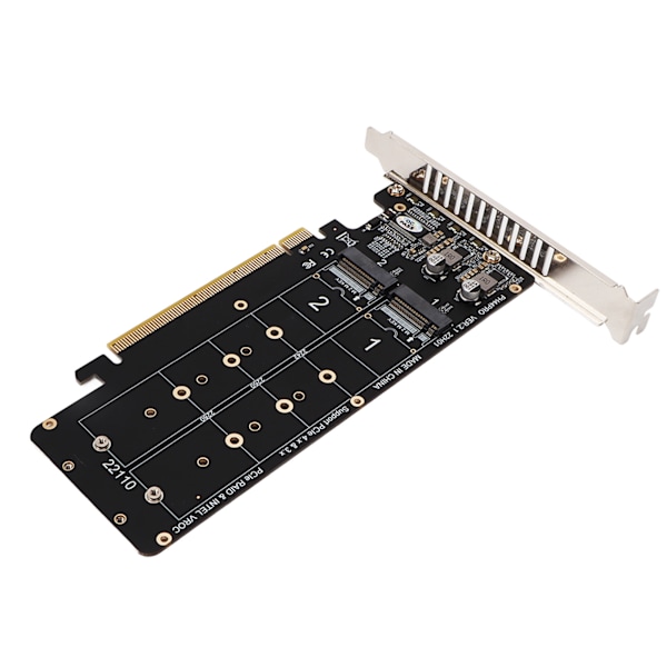 PCIE X16 til M.2 M KEY Utvidelseskort NVMEx4 SSD 2U Server RAID Array Utvidelseskort med LED-indikator