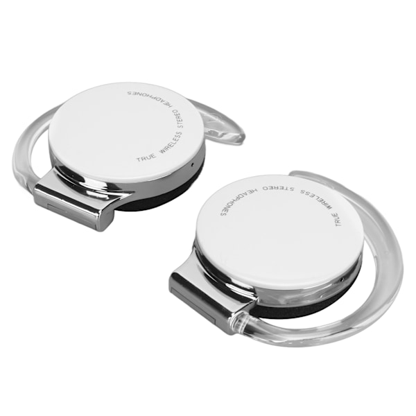 Bluetooth 5.2 Ørepropper Stereo IPX5 Vanntett Dyp Bass 50H Spilletid Selvlysende Trådløse Øretelefoner med Mikrofon Laderom Hvit