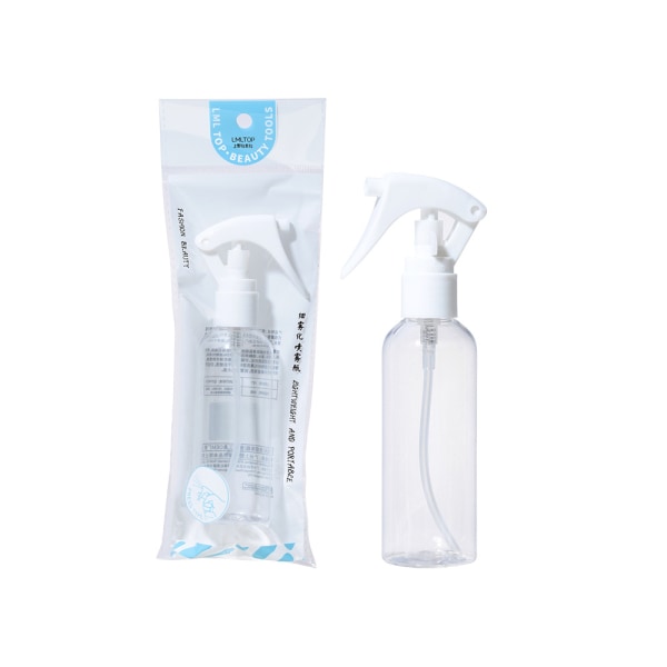 LMLTOP 100ml sprayflaske gjennomsiktig PET spraypistolflaske frisørhåndspraypotte håndknapp sprayflaske 3stk 100ml