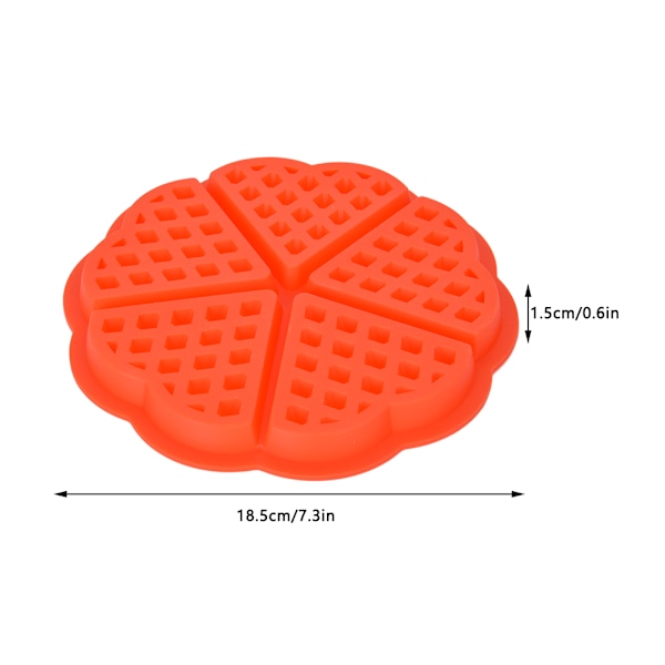 Silikonvaffelform - 5 Hule Rund Form