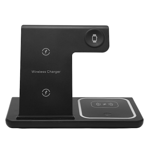 Trådlös Laddare 3 i 1 Trådlös Laddningsstation för IPhone 13 12 11 XS XR XS X 8 Plus Klockor Hörlurar Svart