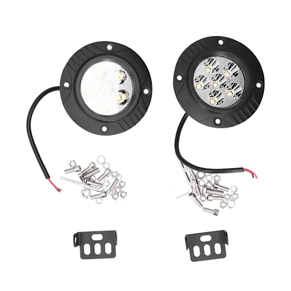 5 tommers rund frontlysknapp med integrert LED-lampe 6000K 6000LM høy lysstyrke IP67 vanntett