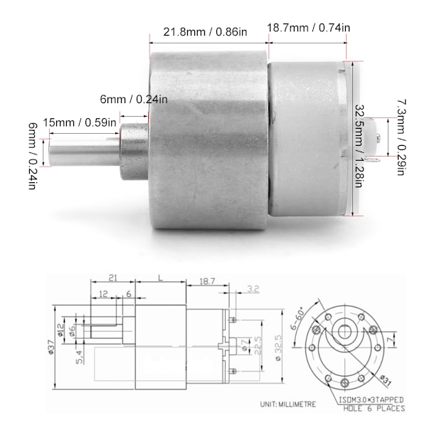 Motoriserad fönsteröppnare för leksaksautomat - Kraftfull DC-växelmotor (12V 700RPM)