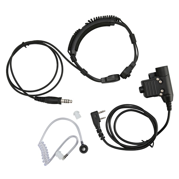 Strupmikrofon Headset Teleskopisk 2-vägsradio Hörsnäcka med U94 PTT för Baofeng UV 5R BF 888S BF F8HP BF F9 UV 82