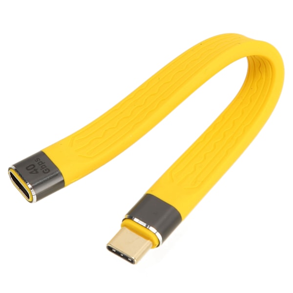 Lyhyt USB C - USB C joustava kaapeli, tyyppi C uros - naaras, PD 100W 5A nopea lataus, 40 Gbps tiedonsiirtokaapeli