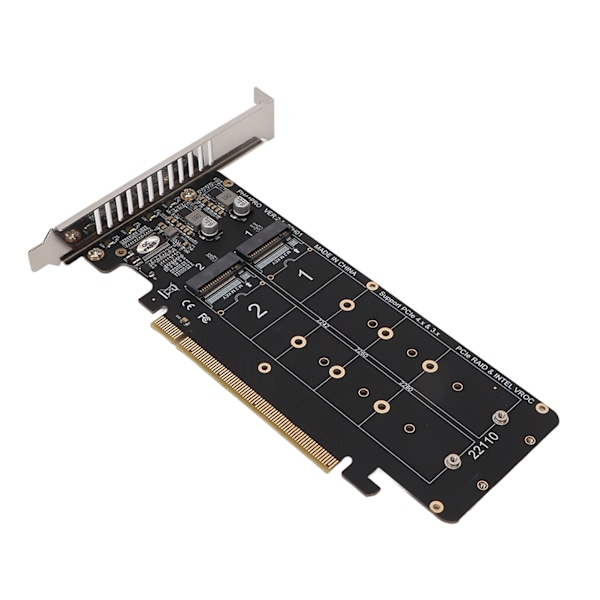 PCIE X16 til M.2 M KEY Udvidelseskort NVMEx4 SSD 2U Server RAID Array Udvidelseskort med LED-indikator