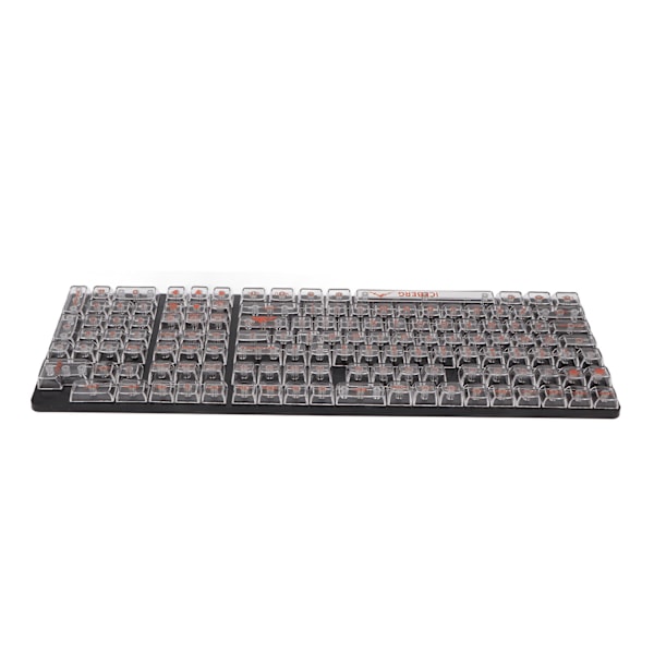 132 Taster for Mekanisk Tastatur CBSA Høyde Transparent Ergonomisk DIY Klare Taster Hvite Oransje Bokstaver