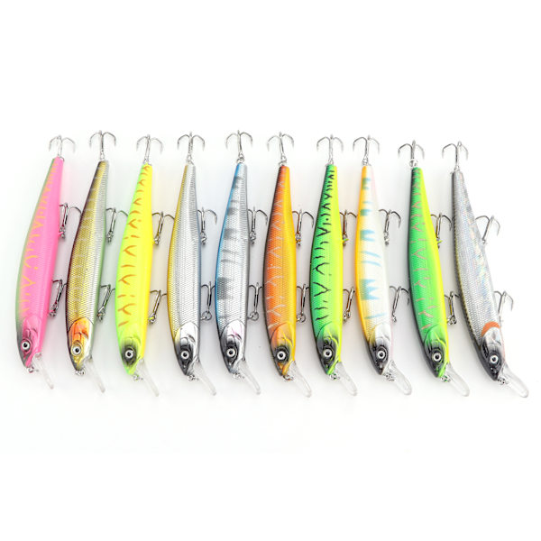 Minnow Fishing Lure 22,8g/14cm Flytande artificiellt hårt bete Bas Wobblers Lock med krok