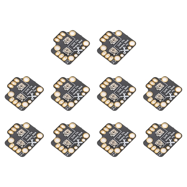 10 st Reparationskort för Gamepad-Joystick Drift, Universal 3D Analog Joystick Drift Fix Mod för Spelkontroller, Svart