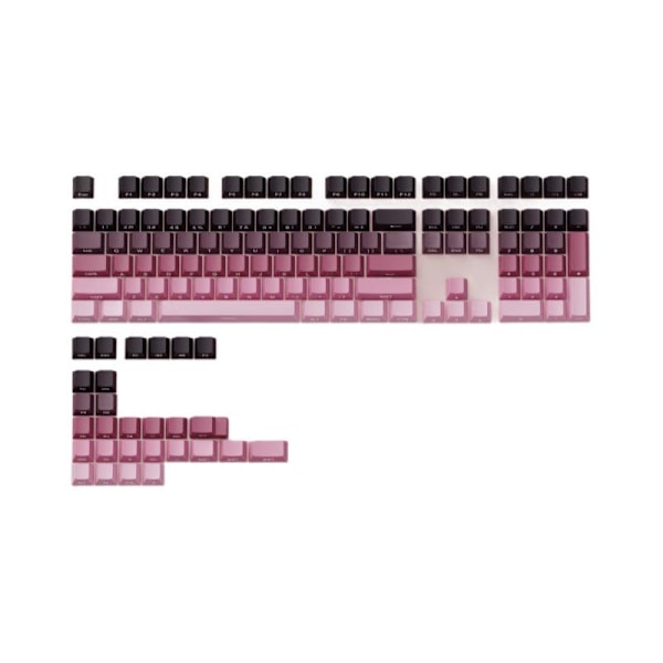 Rosa gradient to-farge injeksjon PBT side-trykte tastehetter, egnet for 61/64/87/104/108 layout mekaniske tastaturer