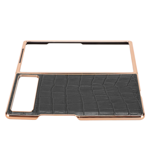 Foldbar Telefonetui til Xiaomi MIX Fold 2 Nano Læder Krokodilemønster Anti-Ridse Telefonbeskyttende Etui Sort