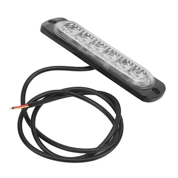 Blitzlys nødblinkende advarselssignallampe 12V 6LED gul belysning til lastbil bil motorcykel