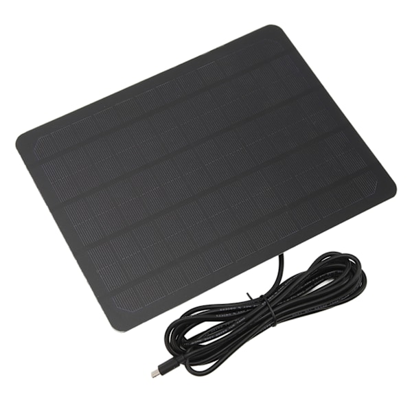 RV Solpanel Mono Høyeffektiv Solar Batteriladerpanel med feste 3 meter Ladekabel for RV utendørskameraovervåking 10W Square