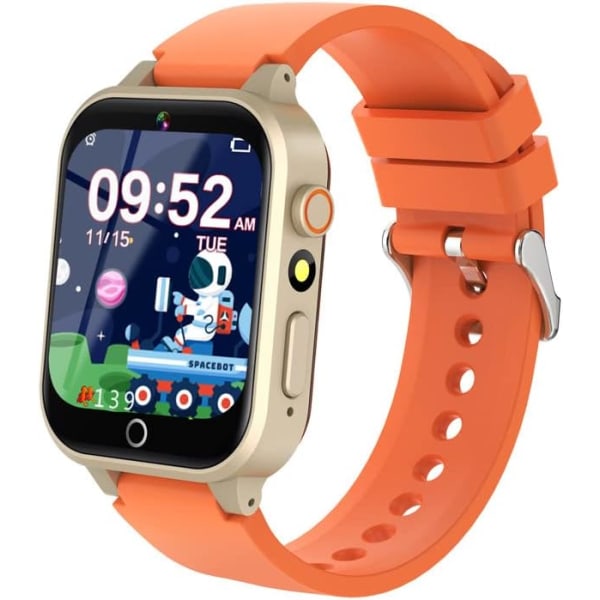 Kids Smart Watch Gift for Kids, Game HD Touch Screen Watch with Camera Music Player 12/24 Hours Educational Toy Birthday Gift (Orange)-