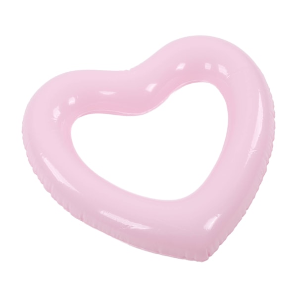 Oppustelig Hjerteformet Pool Float Ring - Tårebestandigt PVC-materiale, 45 cm i diameter, Perfekt til Pool Party & Strand - Pink