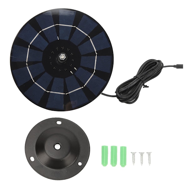RV Solcellepanel Mono Høy Effektiv Solbatteriladerpanel med Brakett 3 Meter Ladingkabel for RV Utendørs Kameraovervåking 5W Rund