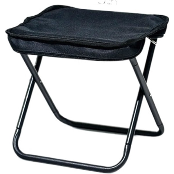 Bärbar pall, hopfällbar liten pall, kreativ fickförvaring, fiskepall, picknick, bärbar campingstol, hopfällbar pall black