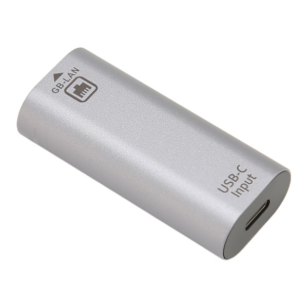Type-C - RJ45 -sovitin Plug and Play 1000 Mbps tiedonsiirto Alumiiniseos USB-C - Ethernet -sovitin kannettavalle tietokoneelle ja tabletille