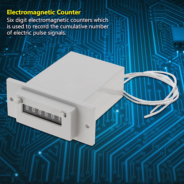 6-siffrig elektromagnetisk pulsräknare - CSK6-YKW (AC110V / AC220V / DC24V)