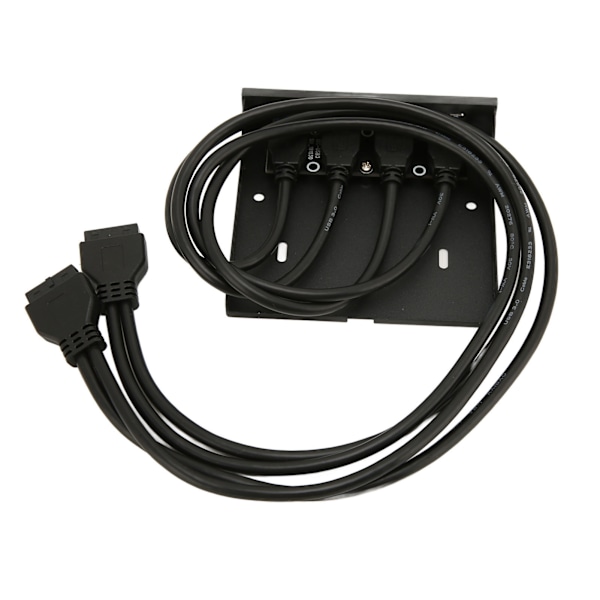 USB-frontpanel med 4 portar USB 3.0, dubbla 19-stifts, stabil överföring, stöd för hot-plug, 3,5 tum frontpanel för datorchassi