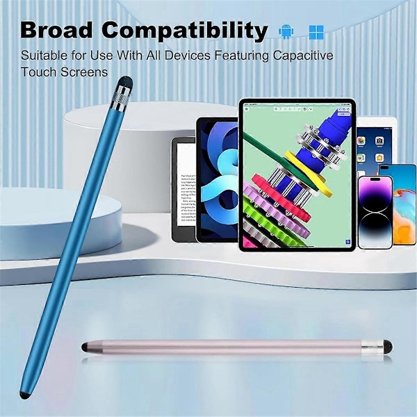 4 stk. touch screen stylus til iPad tablet, gratis 6 stk. touch screen stylus til mobiltelefon, med to gummispidser