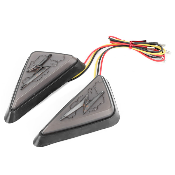 2 stk LED Motorsykkel Blinklys Dobbel Farge Lys Blinklys Kjørelys Hvit Gul