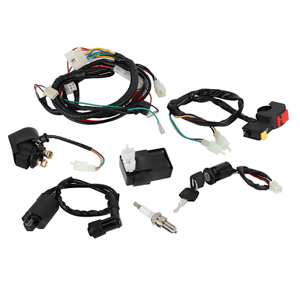 Komplett ledningsnett Solenoidspole CDI-relésett Passer for 150cc ATV Quad-tilbehør